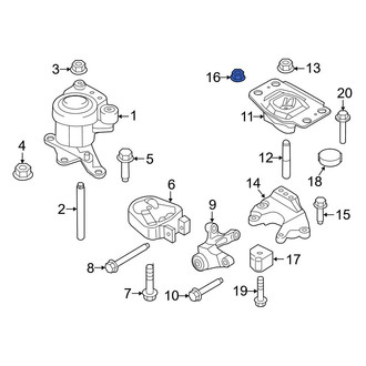 Ford OE - Manual Transmission Mount Nut