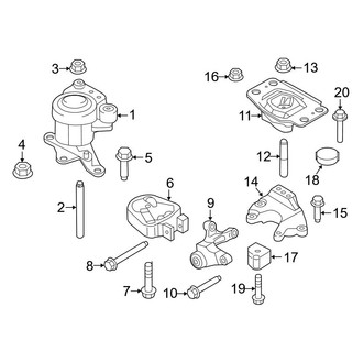 Ford OE - Engine / Transaxle - Engine & Transmission Mounting (2.0L Gas)