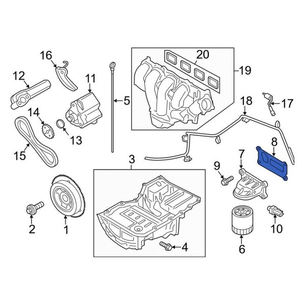 Engine Oil Filter Adapter Gasket