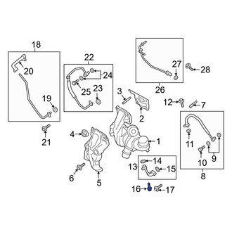 Ford OE - Turbocharger Coolant Line Bolt