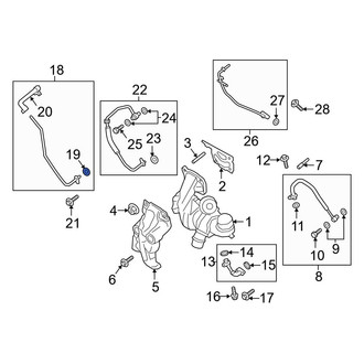 Ford OE - Lower Turbocharger Coolant Line Gasket