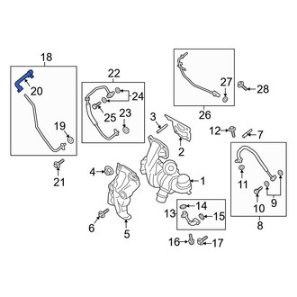 Ford OE - Turbocharger Coolant Line