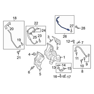 Ford OE - Turbocharger Coolant Line