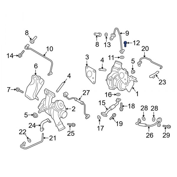 Turbocharger Oil Line Bolt