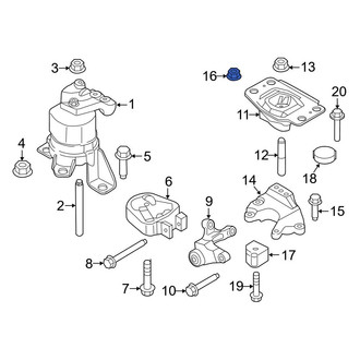 Ford OE - Manual Transmission Mount Nut