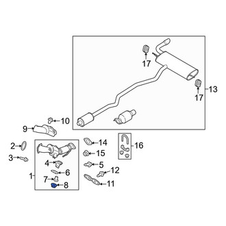Ford OE - Catalytic Converter Nut