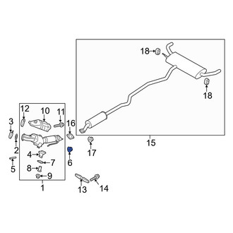 Ford OE - Catalytic Converter Nut