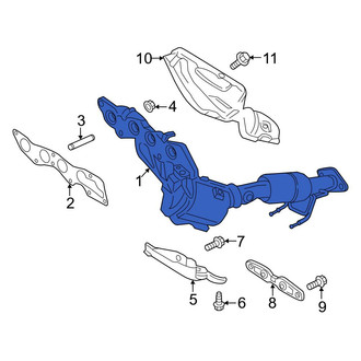 Ford OE - Catalytic Converter with Integrated Exhaust Manifold