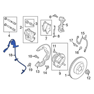Ford OE - Front Left ABS Wheel Speed Sensor