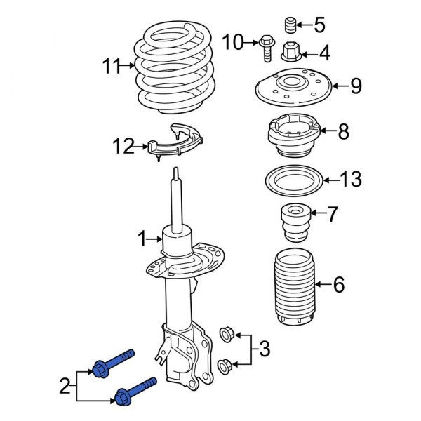 Ford OE W715295S439 Suspension Strut Bolt