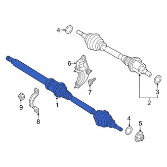 Ford OE - Front Right CV Axle Assembly