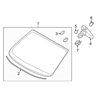 Ford OE - Windshield - Glass