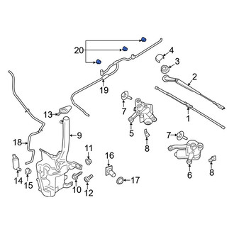Ford OE - Front Windshield Washer Nozzle