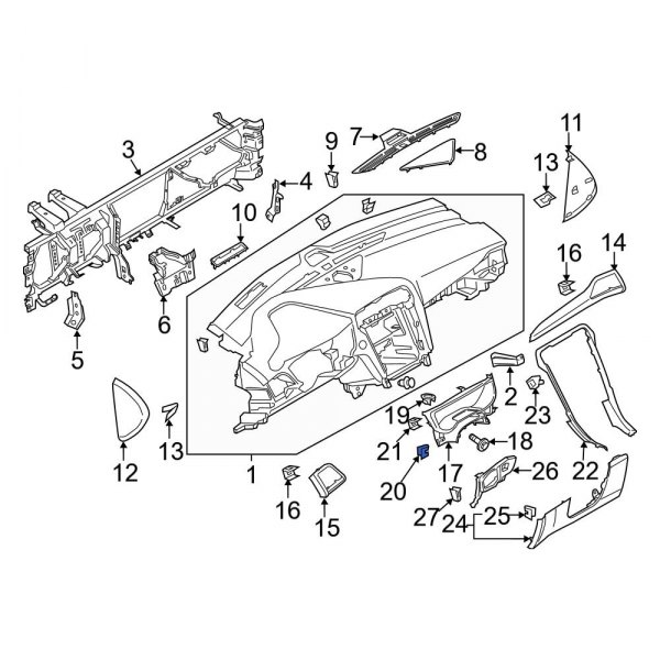 Instrument Cluster Bezel Clip