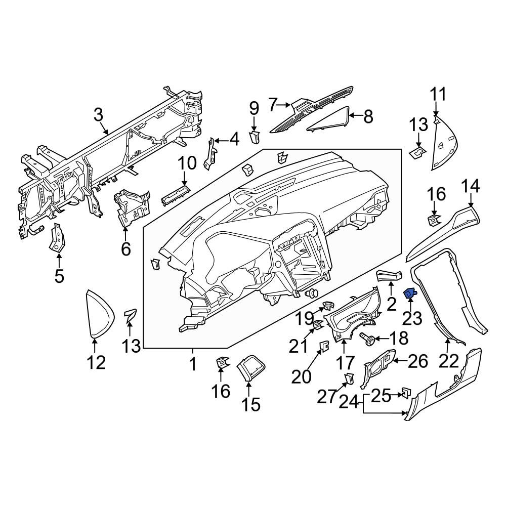 Ford OE W716169S300 - Instrument Cluster Bezel Clip