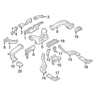 Ford OE - Instrument Panel - Ducts