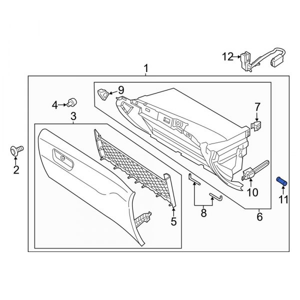 Glove Box Support Pin