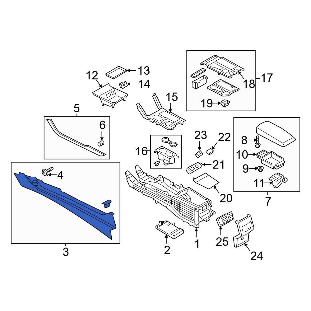 ford-oe-hs7z54044d90hc-upper-console-panel