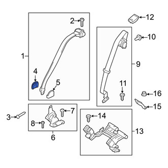Ford OE - Rear Inner Seat Belt Bolt Cover Cap
