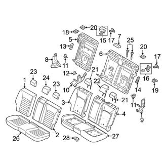 Ford OE - Seats & Tracks - Rear Seat Components (W/O Center Armrest)