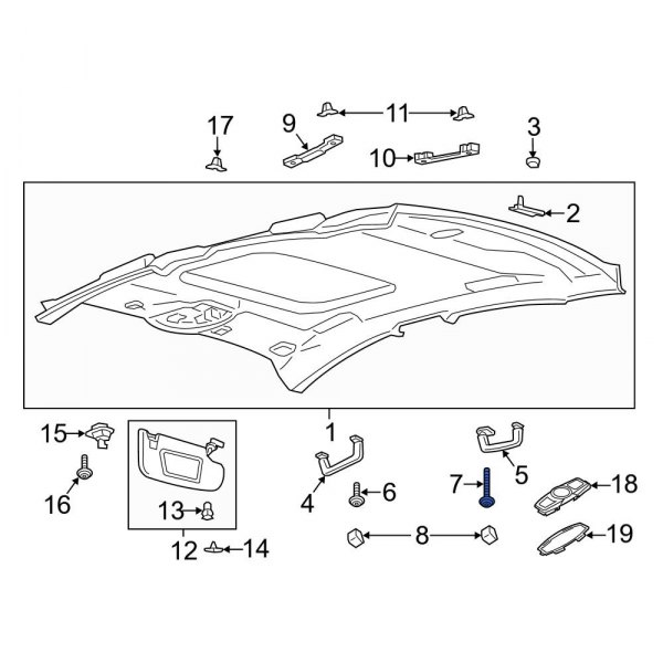 Interior Grab Bar Screw