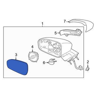Ford OE - Front Right Door Mirror Glass