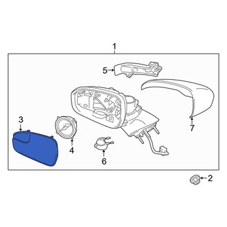 Ford OE - Front Right Door Mirror Glass