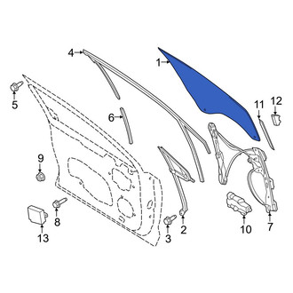 Ford OE - Rear Right Door Glass