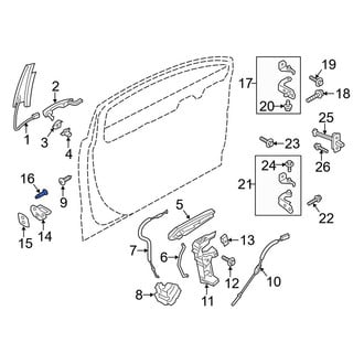 Ford OE - Right Lower Door Lock Striker Plate Screw