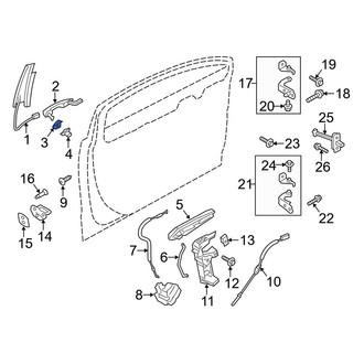 Ford OE - Rear Left Exterior Door Handle Cover