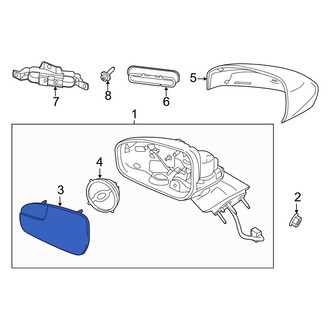 Ford OE - Front Right Door Mirror Glass
