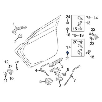 Ford OE - Upper Door Hinge Nut