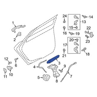 Ford OE - Front Left Exterior Door Handle Base