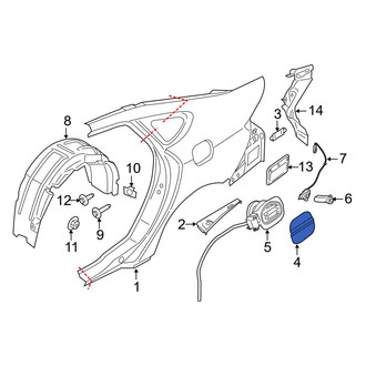 Ford OE - Rear Fuel Filler Door