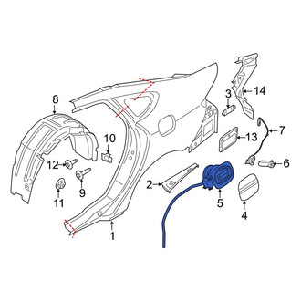Ford OE - Rear Fuel Filler Housing