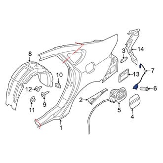 Ford OE - Rear Fuel Filler Door Release Cable