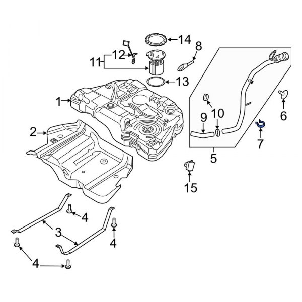 Fuel Filler Neck Clip