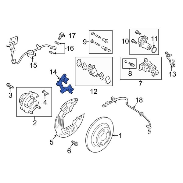 Disc Brake Caliper Bracket