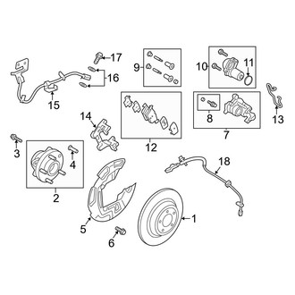 Ford OE - Rear Suspension - Brake Components