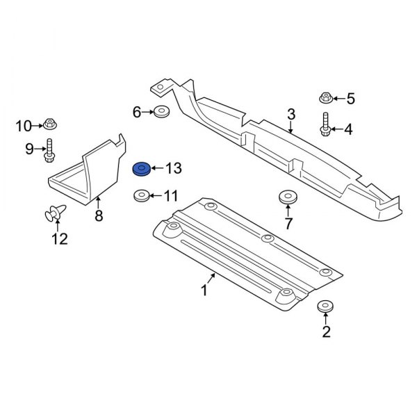 Floor Pan Heat Shield Clip