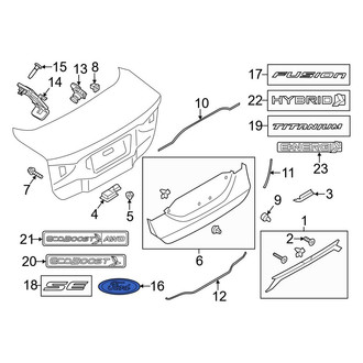 Ford OE - Rear Deck Lid Emblem