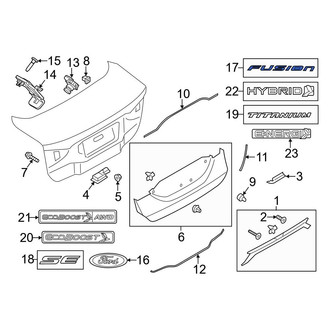 Ford OE - Rear Deck Lid Emblem