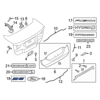 Ford OE - Rear Deck Lid Emblem