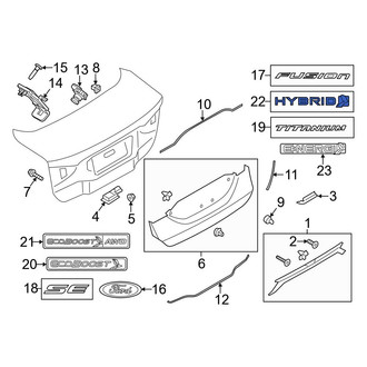 Ford OE - Rear Deck Lid Emblem