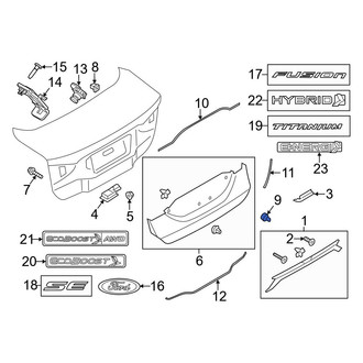 Ford OE - Rear Deck Lid Stop Buffer