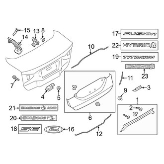 Ford OE - Trunk Lid - Exterior Trim