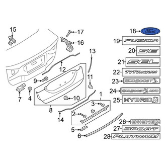 Ford OE - Rear Deck Lid Emblem