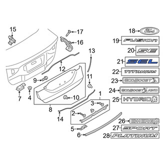 Ford OE - Rear Deck Lid Emblem