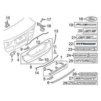 Ford OE - Rear Deck Lid Emblem