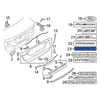 Ford OE - Rear Deck Lid Emblem